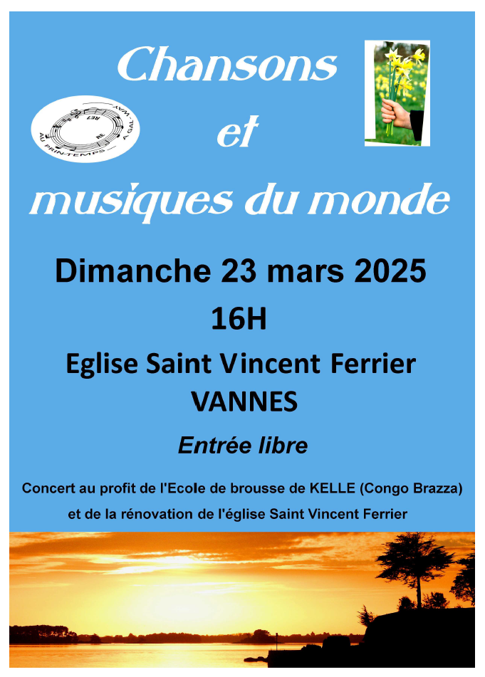 Concert solidaire à Vannes – Affiche recto